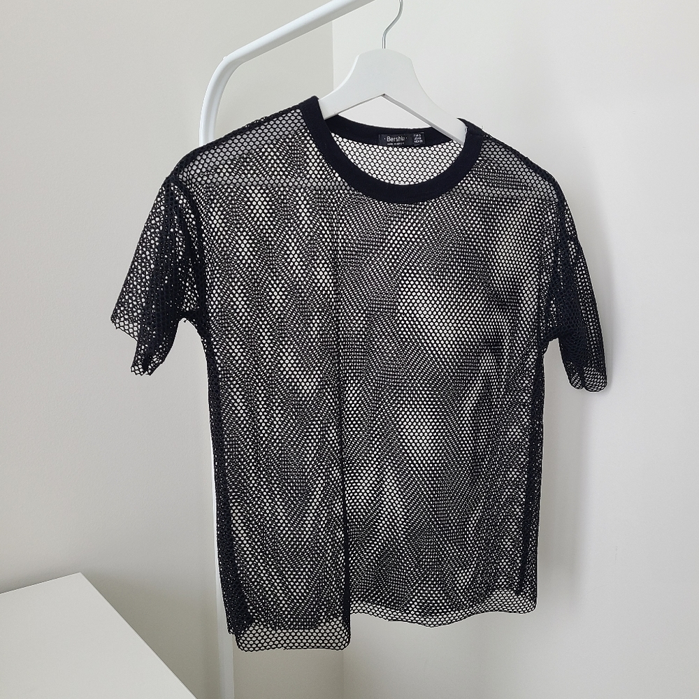BERSHKA fishnet tops